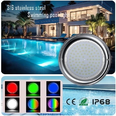 Plastic Natantes luminaria VS Steel Piscina Lumina